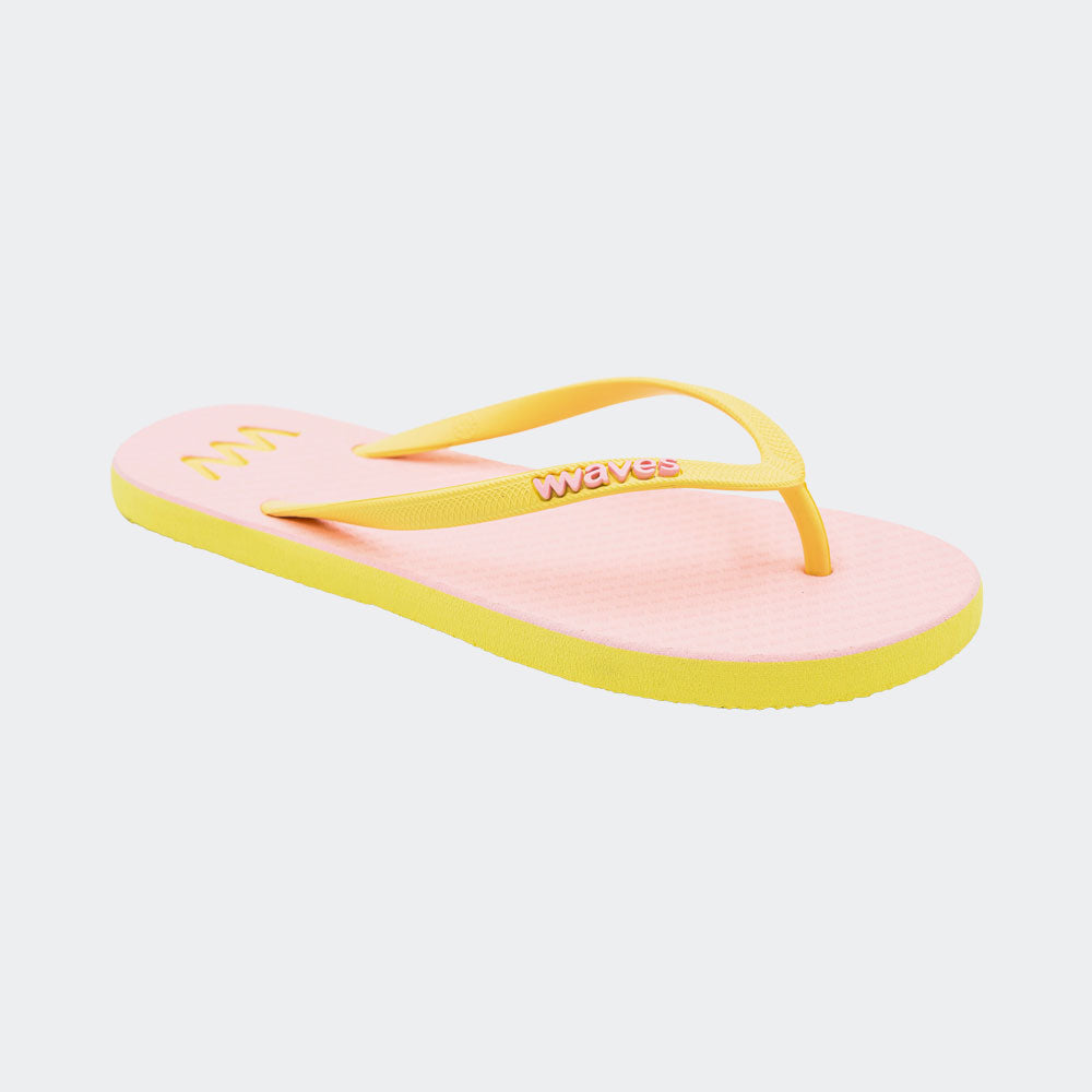Waves Light Pink & Yellow