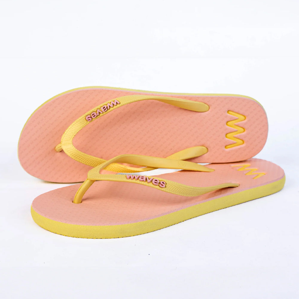 Waves Light Pink & Yellow