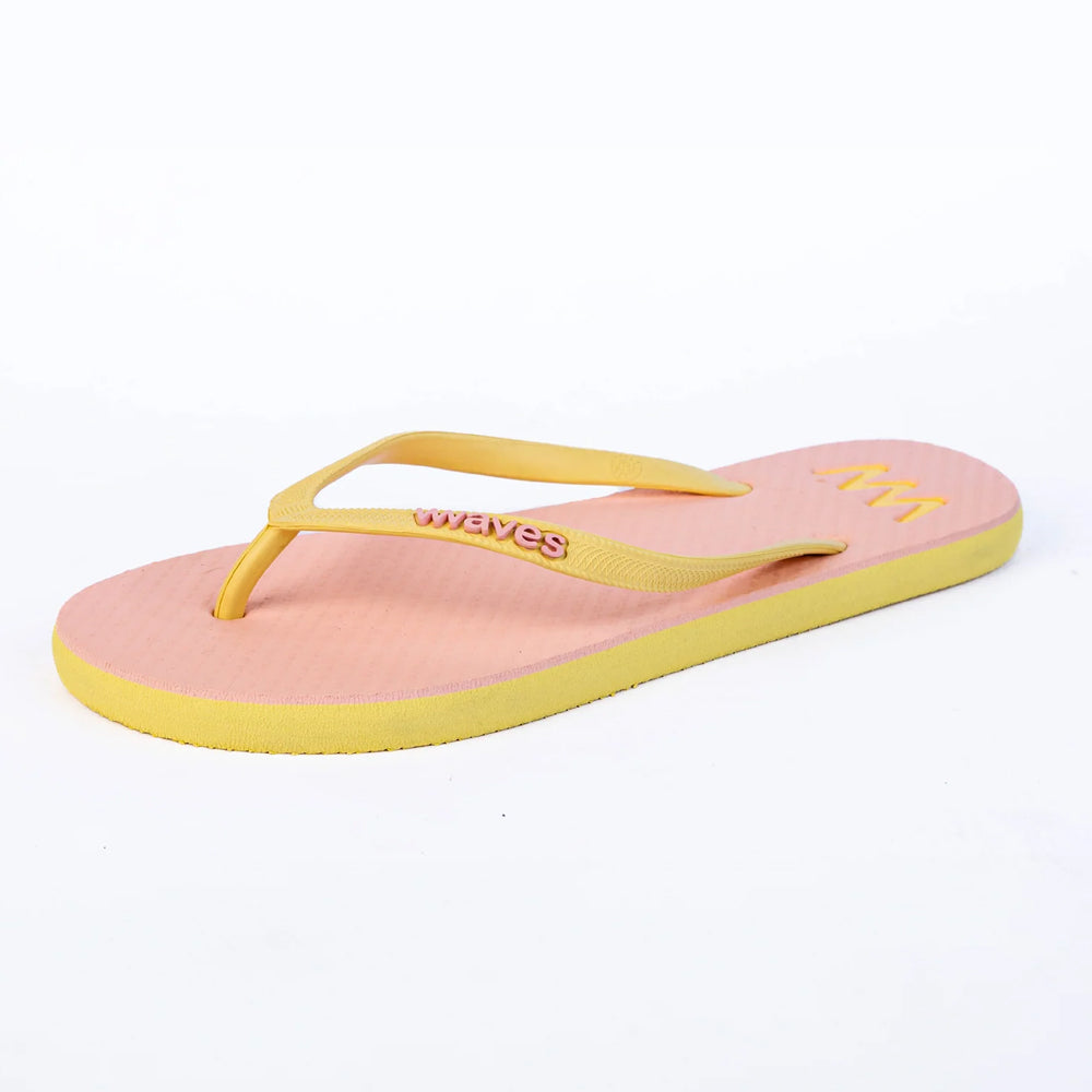 Waves Light Pink & Yellow