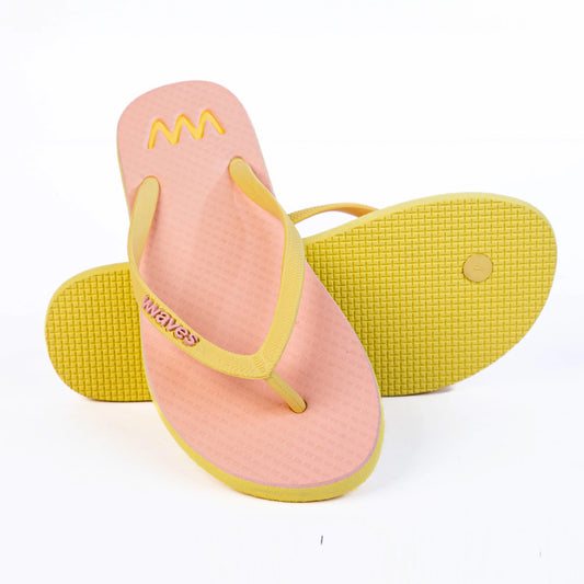 Waves Light Pink & Yellow