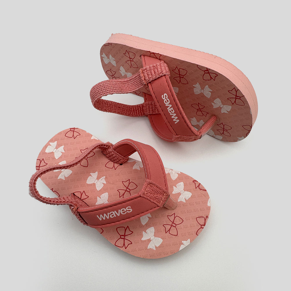 Waves Pink Bow Print